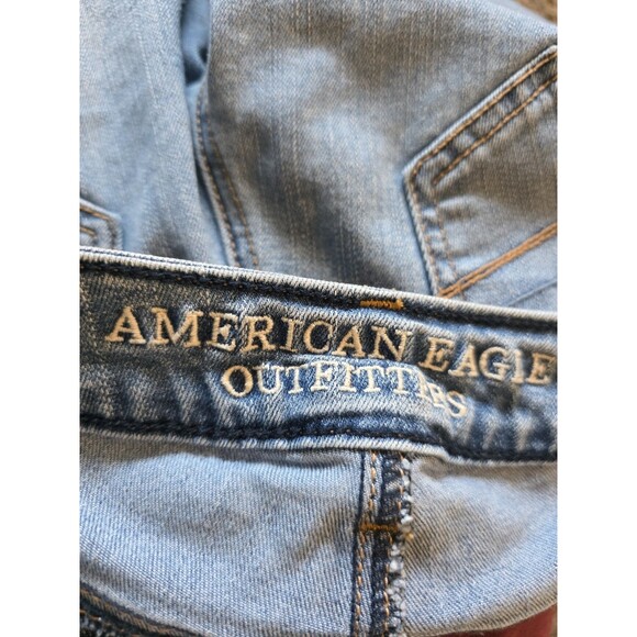 Women's American Eagle Skinny Jeans Super Stretch Size 00 Light wash - Picture 4 of 5